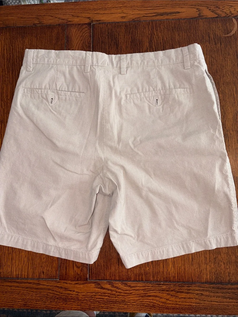 Banana Republic Men's Khaki and Brown Flat-Front Shorts